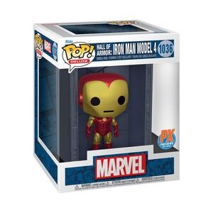 Funko Pop! Deluxe: Marvel - Hall of Armor: Iron Man Model 4 (Metallic) - Diamond